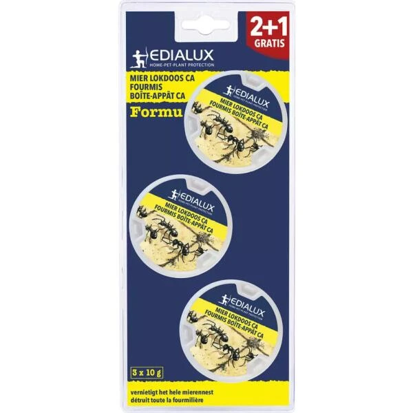 EDIALUX Formu Gebruiksklare Mierenlokdoos 2 + 1 - Set Van 3 Stuks 3 EDIALUX Formu Gebruiksklare Mierenlokdoos 2 + 1 - Set Van 3 Stuks