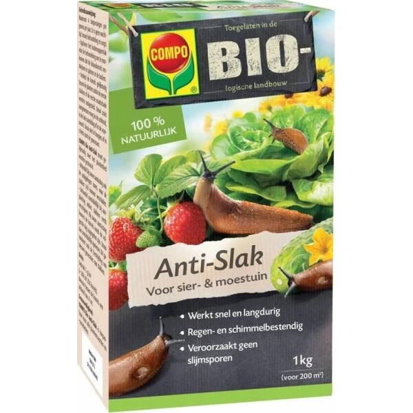 Bio Anti-Slakkenkorrels COMPO Naturabell 1 Kg Voor 200 M² 3 Bio Anti-Slakkenkorrels COMPO Naturabell 1 Kg Voor 200 M²