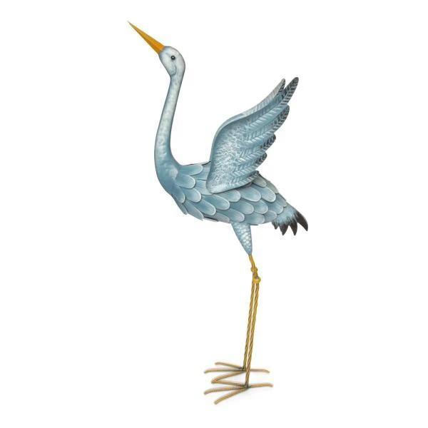 Blauwe Reiger In Metaal - Tuinbeeld 3 Blauwe Reiger In Metaal - Tuinbeeld