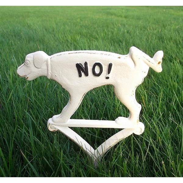 ESSCHERT DESIGN Hondenbordje Niet Plassen - Wit 3 ESSCHERT DESIGN Hondenbordje Niet Plassen - Wit