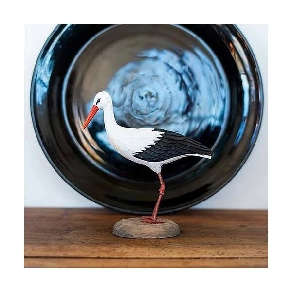 Houten Vogel - Ooievaar 4 Houten Vogel - Ooievaar - Afbeelding 2