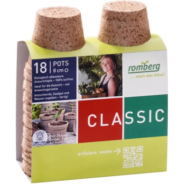 Vezelpotjes Rond 8 Cm - Biologisch Afbreekbaar - Set Van 18 Stuks 3 Vezelpotjes Rond 8 Cm - Biologisch Afbreekbaar - Set Van 18 Stuks