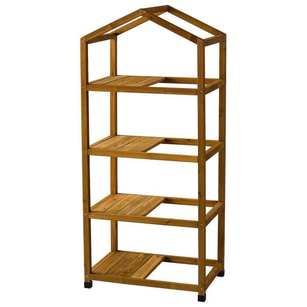 Vegtrug Kweekkas Met Houten Frame - 4 Rekken 4 Vegtrug Kweekkas Met Houten Frame - 4 Rekken - Afbeelding 2