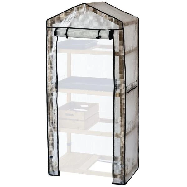 Vegtrug Kweekkas Met Houten Frame - 4 Rekken 5 Vegtrug Kweekkas Met Houten Frame - 4 Rekken - Afbeelding 3