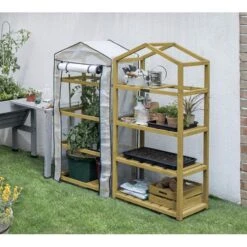 Vegtrug Kweekkas Met Houten Frame - 4 Rekken 9 Vegtrug Kweekkas Met Houten Frame - 4 Rekken -Tuindecoratie Winkel kweekkas vegtrug 4 rekken 1625039832 4 600