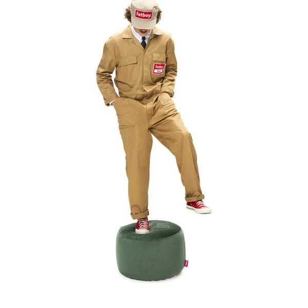 Poef Fatboy® Point Recycled Velvet Indoor - Ø50 X 35 Cm Saliegroen 4 Poef Fatboy® Point Recycled Velvet Indoor - Ø50 X 35 Cm Saliegroen - Afbeelding 2