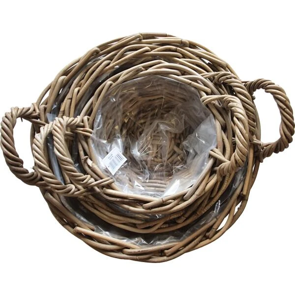 Rieten Manden - Set Van 3 Stuks 5 Rieten Manden - Set Van 3 Stuks - Afbeelding 3