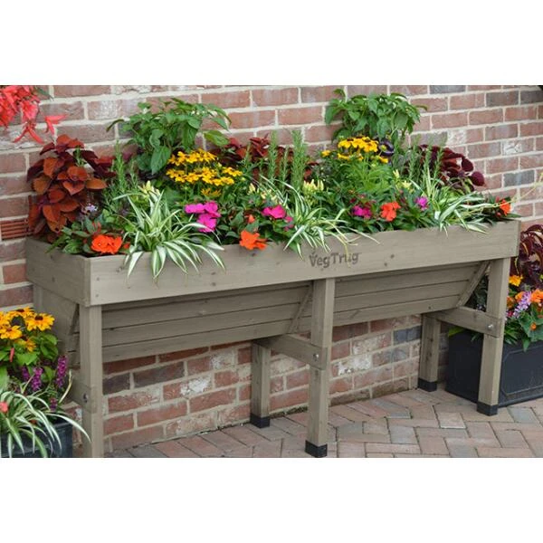 Verhoogde Kweektafel Muurmodel Grijs - 180 × 46 × 80 Cm 3 Verhoogde Kweektafel Muurmodel Grijs - 180 × 46 × 80 Cm