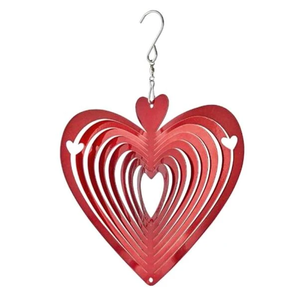 Windspinner Rood Hart 4 Windspinner Rood Hart - Afbeelding 2