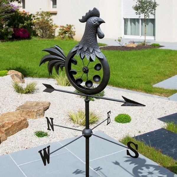 Windwijzer Haan Rocky Met Windspinner 3 Windwijzer Haan Rocky Met Windspinner